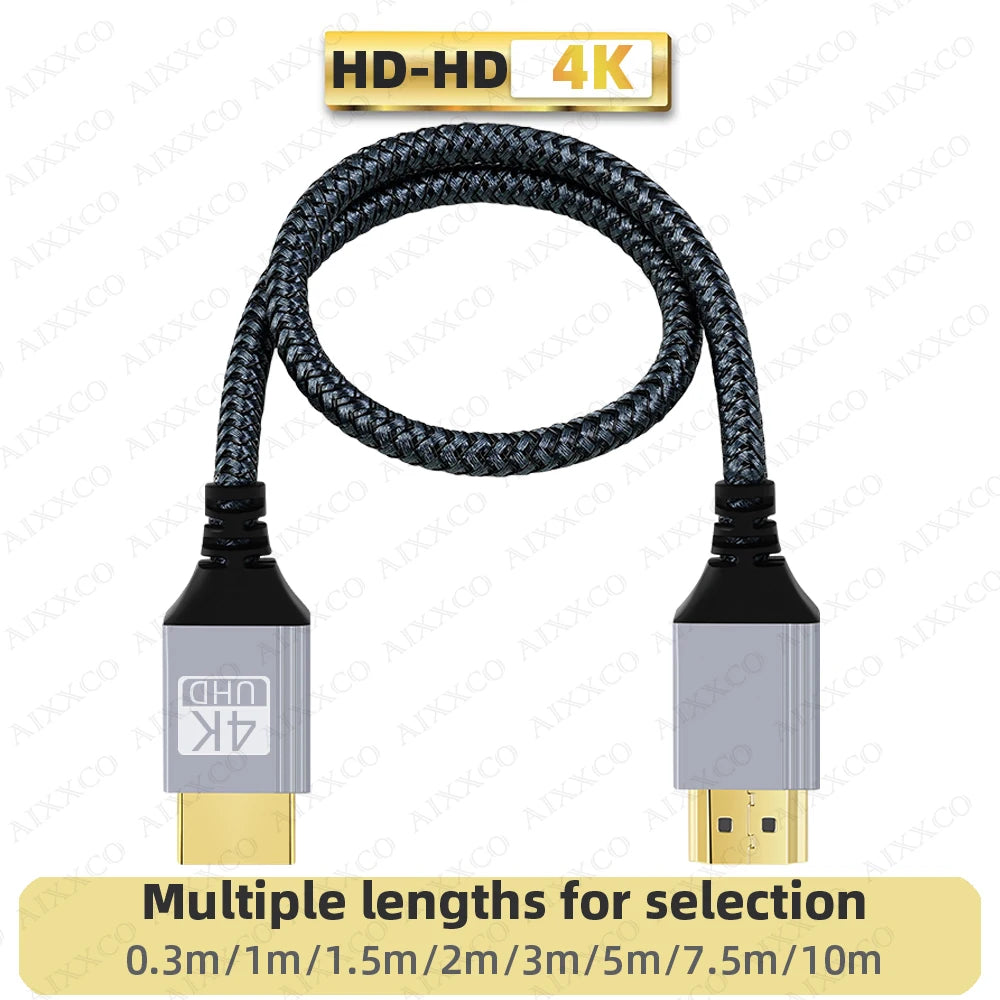 AIXXCO HDMI-Compatible Cable 2.0 for 4K 60Hz | High-Speed Digital Cord for PS5, Xbox, Laptops