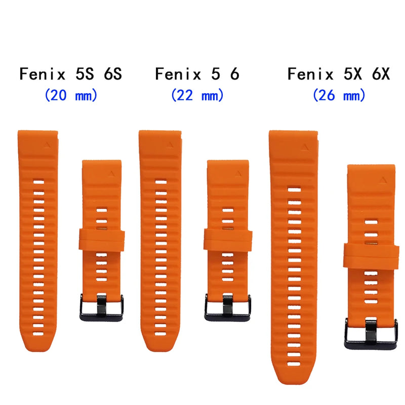 Watchband For Garmin Fenix 6 6X Pro 5 5S 5X Plus 3HR Fenix7 7X Silicone Quick Release Watch Strap