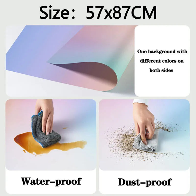 Gradient Color Photography Backdrops 57x87CM 2-Sided Waterproof Photo Background for Studio