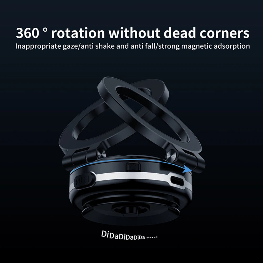360° Rotatable Magnetic Car Phone Holder Vacuum Suction Adjustable Viewing Stand for Phones