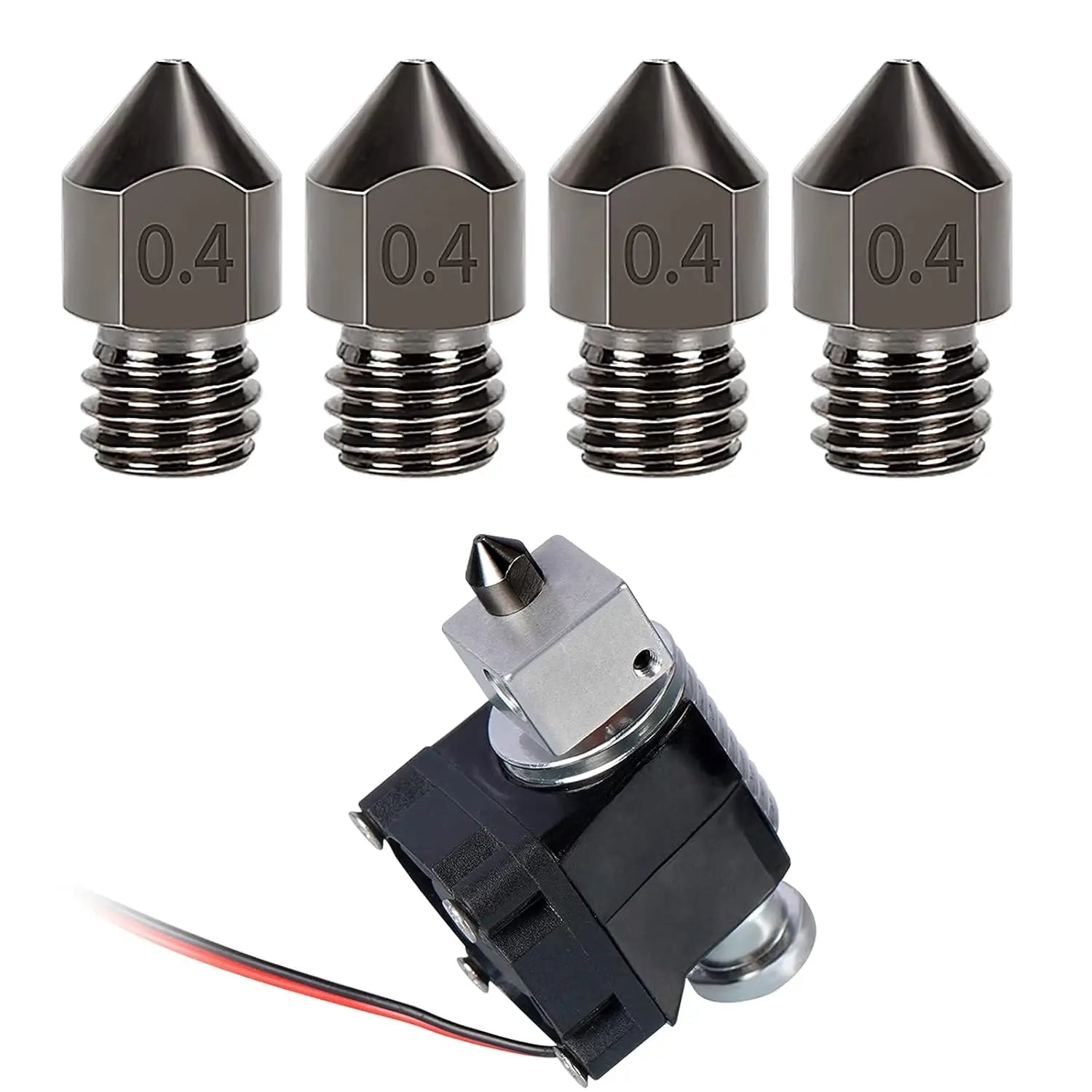 LIXIU 3D Printer Hardened Steel MK8 Nozzles – High-Durability Extruder Nozzle Set (5/10PCS)