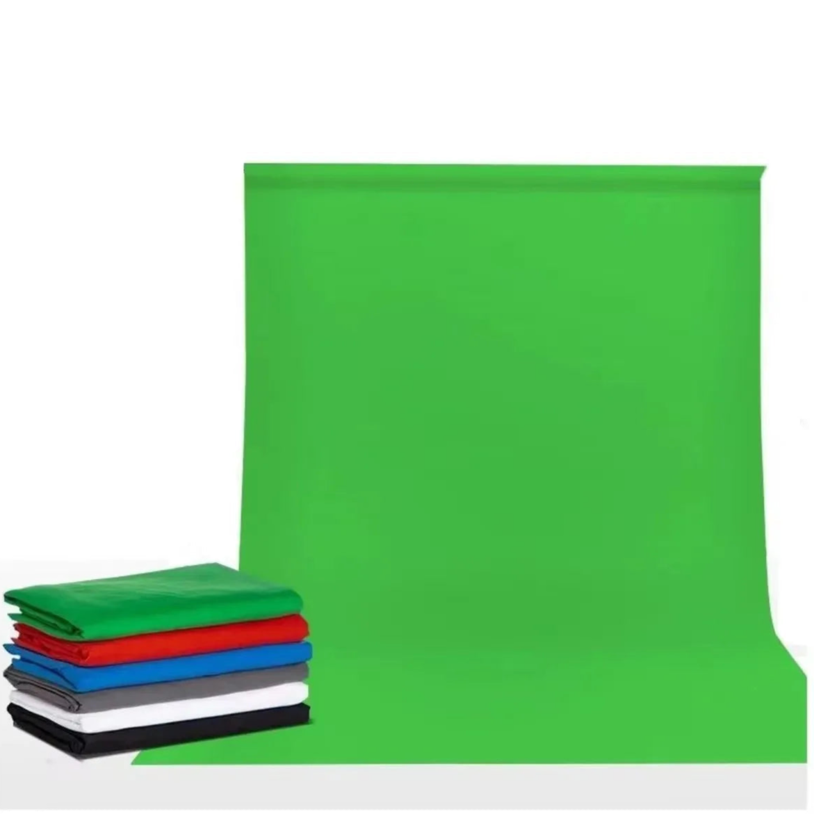 HUANYINGBJB Photography Backdrop – White/Black/Blue/Green Chroma Key Muslin Background
