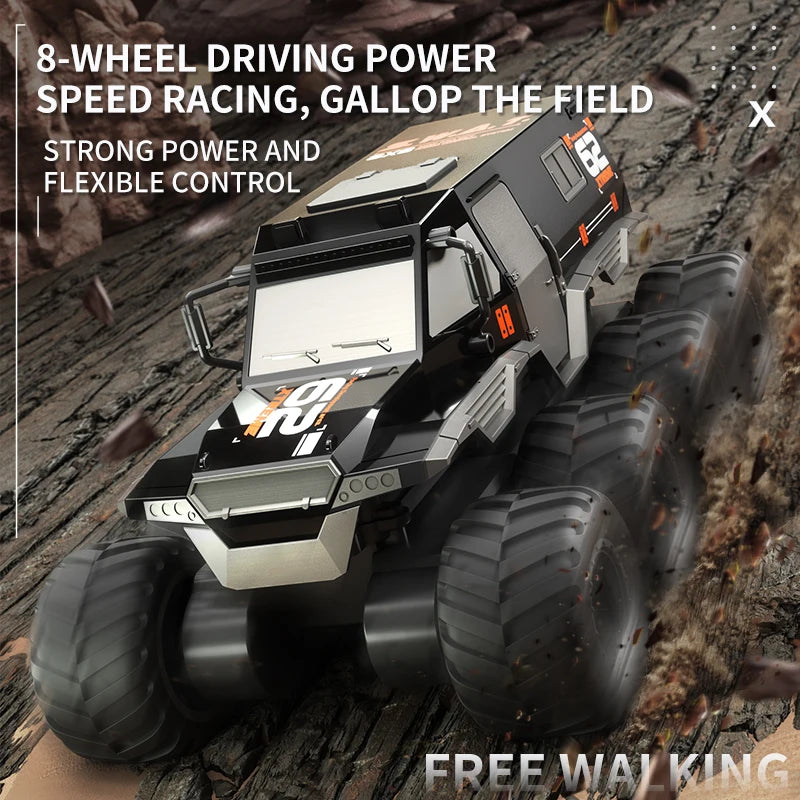 BGTOY Amphibious 8x8 RC Stunt Car – Off-Road & Water Crawler