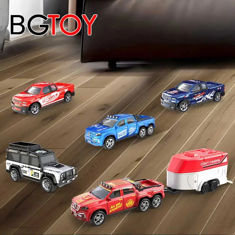 BGTOY 1:64 Mini RC Car – 2.4GHz Remote Control Toy with LED Lights & Alloy Shell