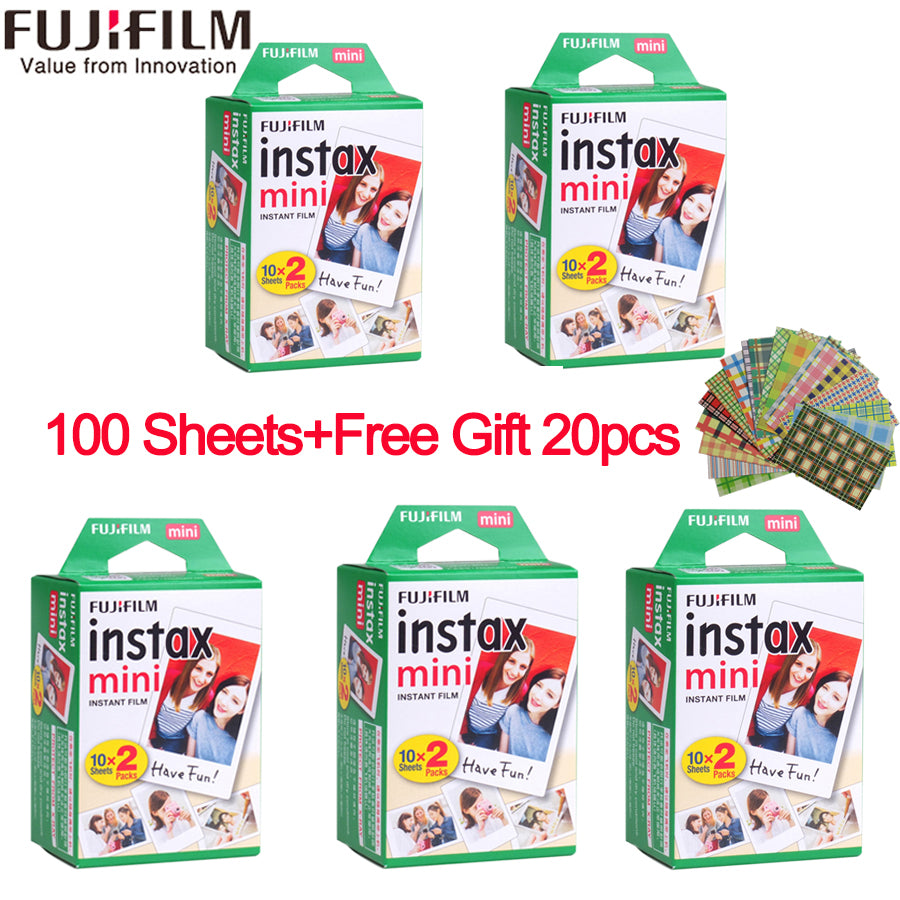 Fujifilm INSTAX Mini 9 Instant Film 10 Pack 100 SHEETS (White) For