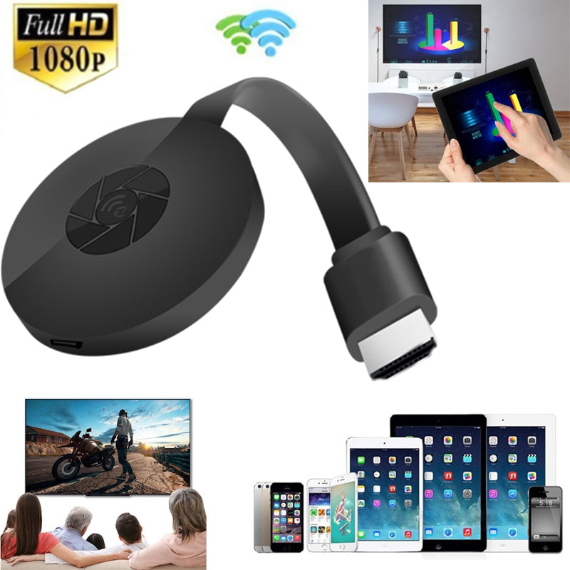 1080P Wireless WiFi Display Dongle TV Stick Video Adapter Airplay DLNA Screen Mirroring Share
