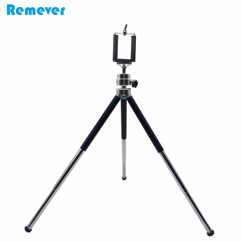 15.5-30CM 3 Sections Extendable Metal Portable Tripods with Phone Holder For Gopro Cameras Xiaomi