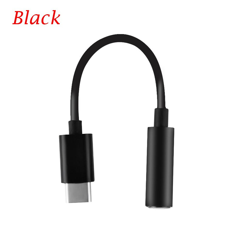 1PC C Type C 3.1 to 3.5mm Stereo Microphone Earphone Audio Adaptor Cable Cord USB Headphone