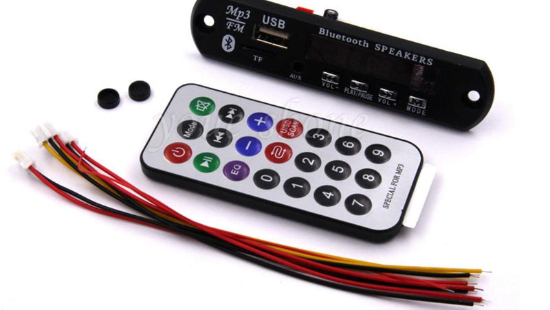 1PCS 12V Wireless Bluetooth MP3 WMA Decoder Board Car Audio USB TF FM Radio Module