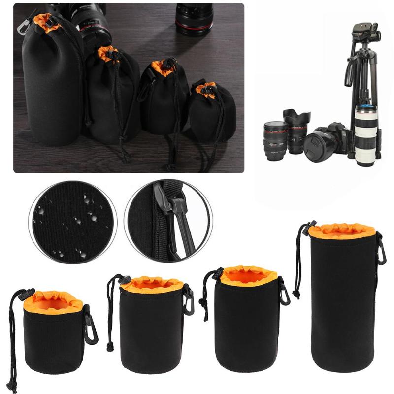 1Pcs Camera Lens Pouch Bag Neoprene Waterproof Soft Video Camera Lens Pouch Bag Case Full