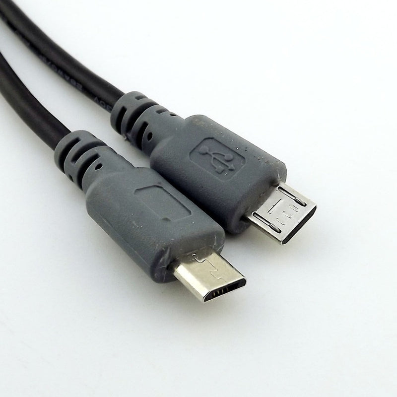 1pc Micro USB Type B Male To Micro B Male 5Pin Converter OTG Adapter Lead Data Cable 20cm / 1m 3ft