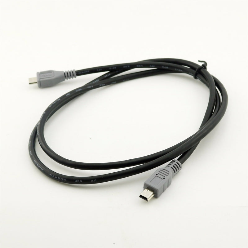 1pc Mini USB Type B Male To Micro B Male 5 Pin Converter OTG Adapter Lead Data Cable 20cm / 1M 3FT