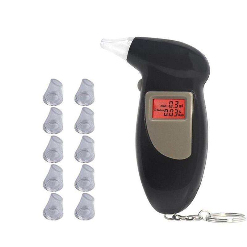 Alcohol Breath Tester Breathalyzer Analyzer Detector Test Keychain Breathalizer Breathalyser Device
