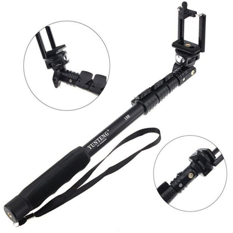 2018 new arrive Yunteng 188 tripod monopod for camera and phone monopod for gopro Good quality