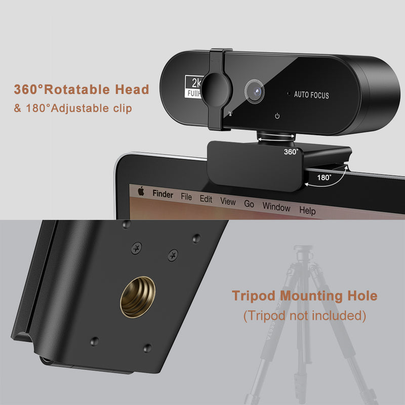2K, 4K & 1080P for PC Web Cam USB Online Webcam with Microphone Autofocus Full HD 1080P Web Cam
