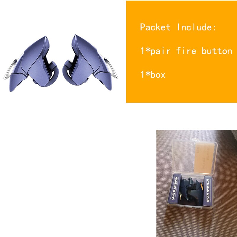 2PCS Metal Mobile Shark Gamepad Joystick for PUBG Mobile Gaming Trigger L1 R1