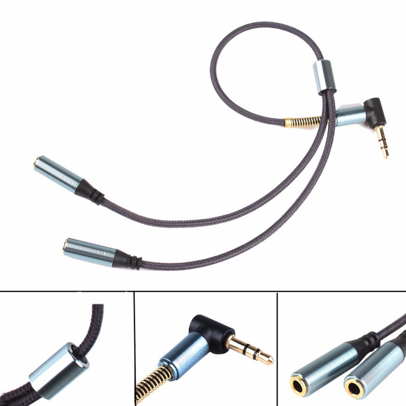 3.5MM Jack Plug Y Splitter Audio Stereo Extension Earphone Headphone Extension Cable