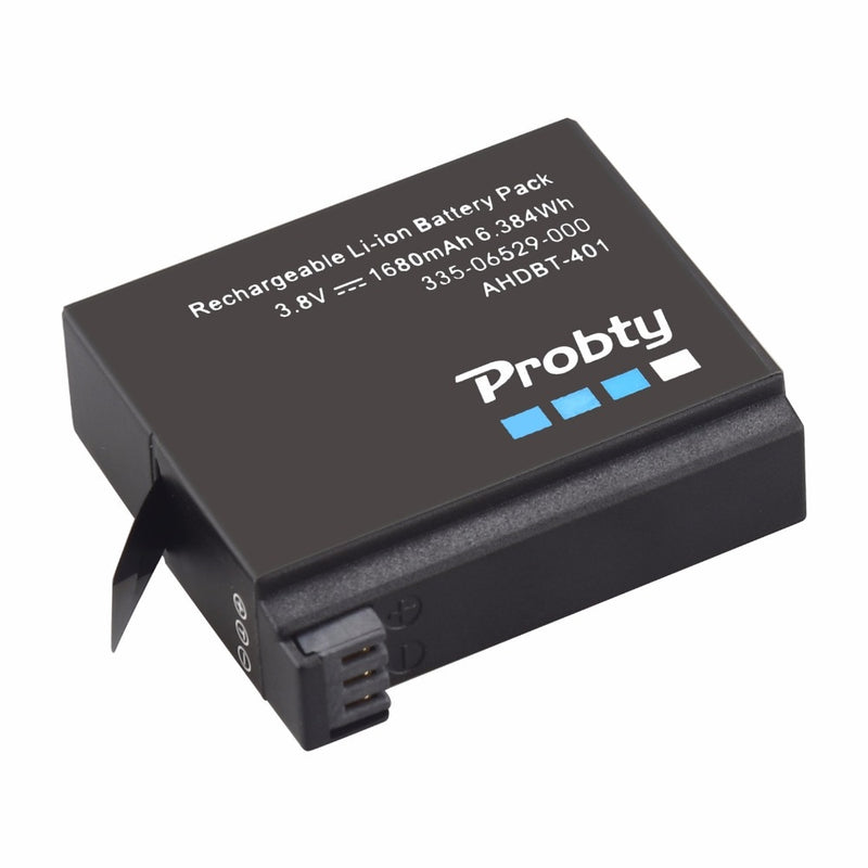 4Pcs Probty AHDBT-401 + LCD USB Dual Charger For Gopro Hero 4 Batteries Go Pro Hero4 bateria AHDBT