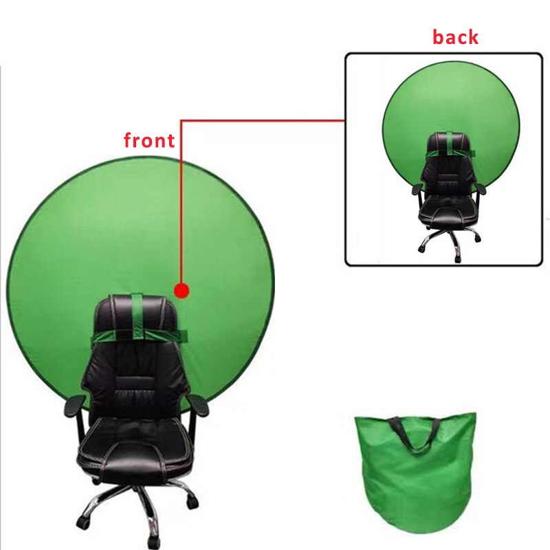 75/110/142cm Portable Collapsible Green Screen Backdrop Background Chair Strap Background