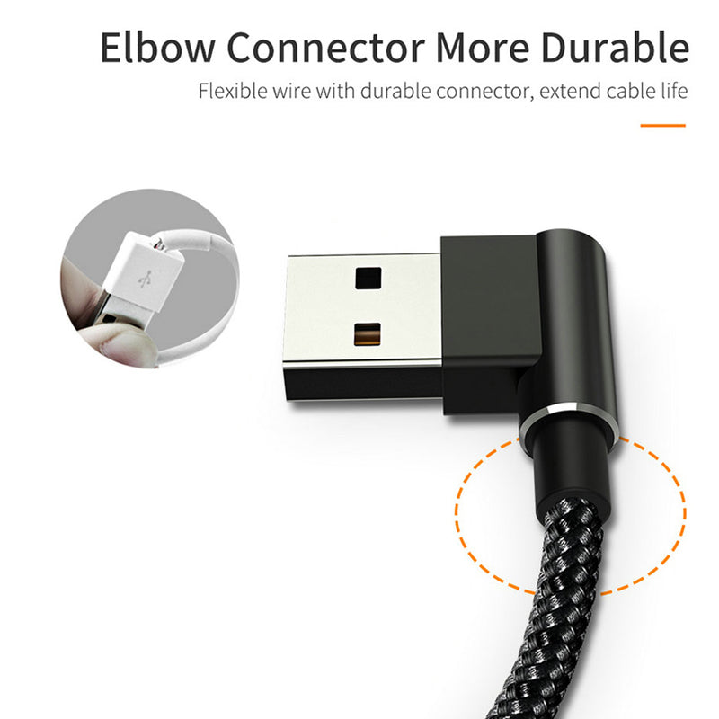 90 Degree Elbow Type C Cable Fast Charging Wire Mobile Phone Wire Cord