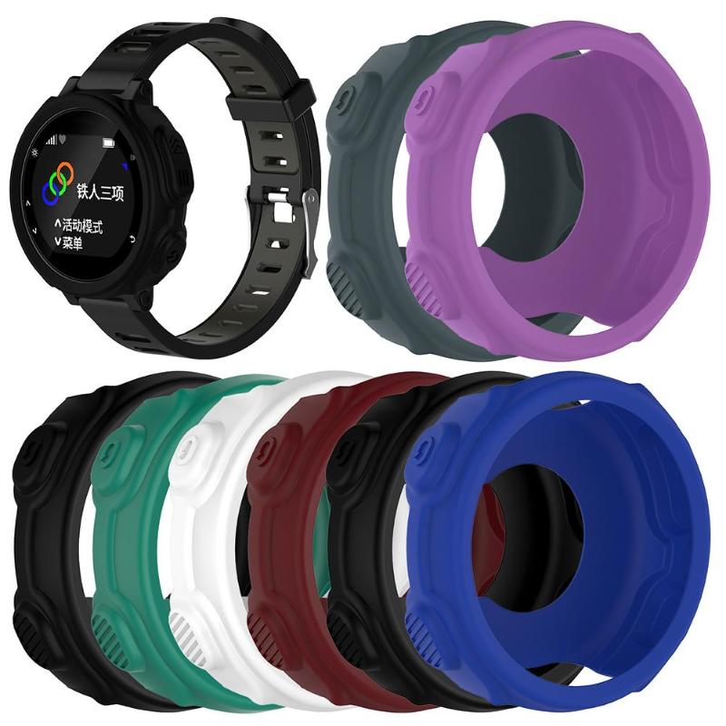 ALLOYSEED 8 Colors Replacement Silicone Skin Protective Case Cover for Garmin Forerunner 235 735XT
