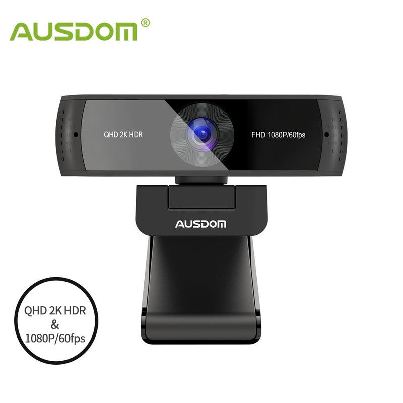 AW651 QHD 2K HDR 30FPS Webcam Autofocus 1080P 60FPS Web Camera with Noise-cancelling Mic