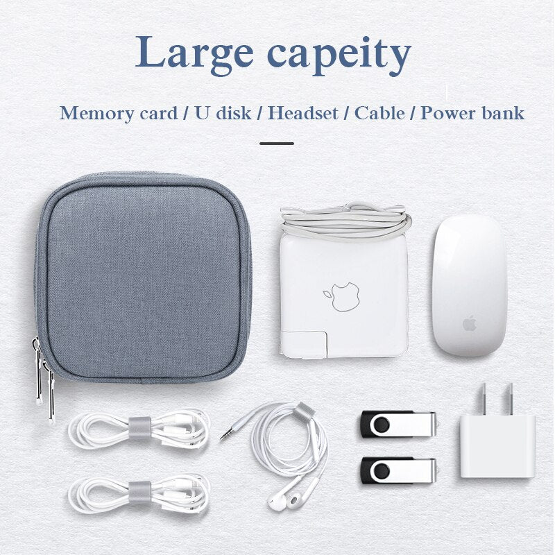 Computer Accessories Storage Package Portable Hard Headphone Case USB Cable Storage Organizer