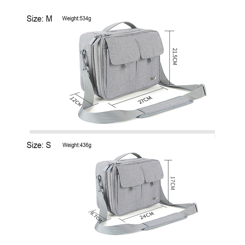 Double Layer Electronics Organizer Travel Cable Cord Shoulder Bag Electronics Accessorie Storage Bag