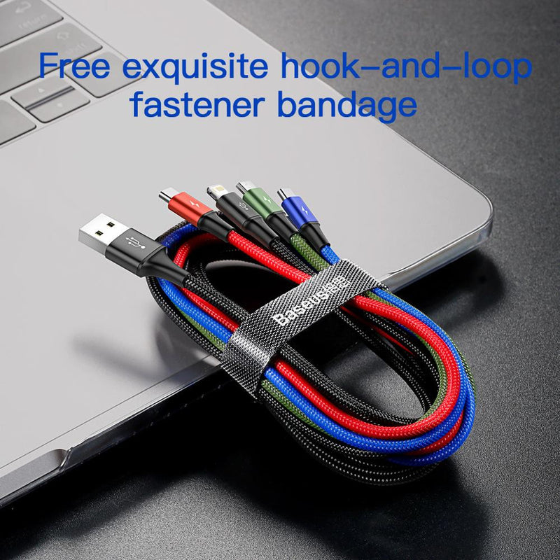 Baseus 4 in 1 USB Type C Cable for iPhone 11 Pro Max, Samsung and Xiaomi