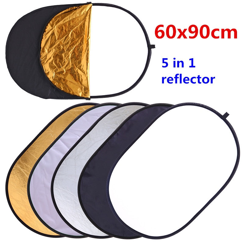 CY 60x90cm 24''x35'' 5 in 1 Multi Disc Photography Studio Photo Oval Collapsible Light Reflector