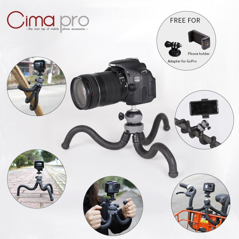 Cima pro RM-30 Travel Outdoor Mini Bracket Stand Octopus Tripod flexible tripe For phone Digital