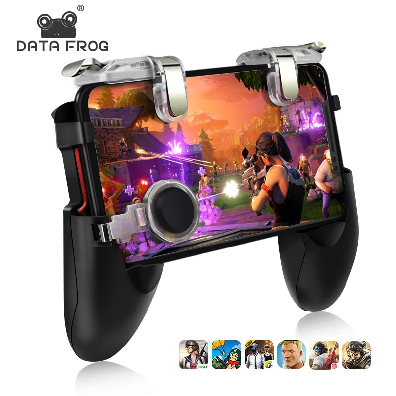 DATA FROG 2 Pack Mobile Controller Trigger Game Fire Button Phone Joystick For PUBG