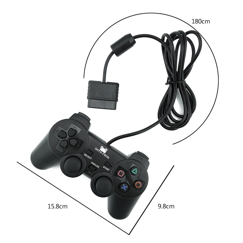 Data Frog Wired Gamepad Controller For Sony PS2 Double Vibration Controller Gamedpas Joystick For