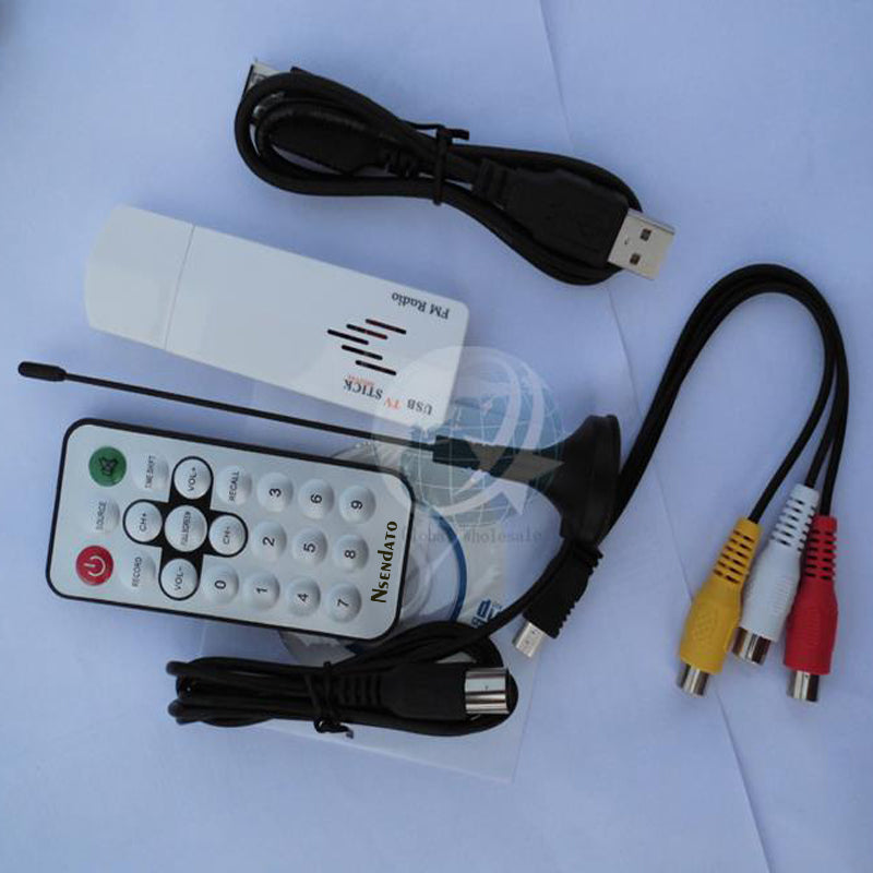 Digital USB 2.0 Analog TV Stick for Worldwide TV Tuner Receiver FM Radio with Remote Control for