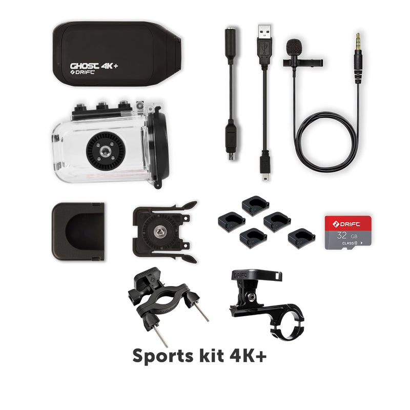 Ghost 4k+ Plus Action Camera HD Motorcycle Bicycle Bike Body Worn Helmet Sport Cam with Wifi 1950mAh
