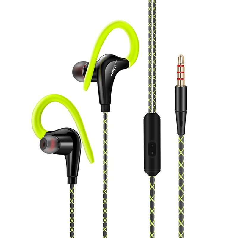 Earphones 3.5mm Sport Earphone Super Stereo Headsets Sweatproof Running Headset With Mic Ear Hook