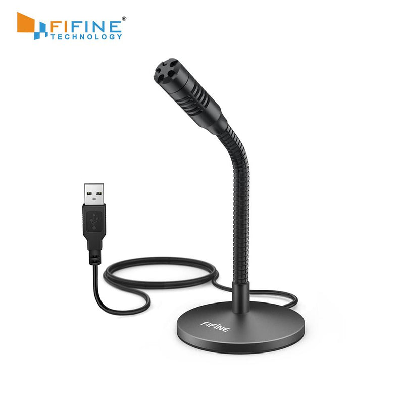FIFINE Mini USB Microphone for Dictation.Desktop Plug&Play Microphone for Computer Laptop PC.Great