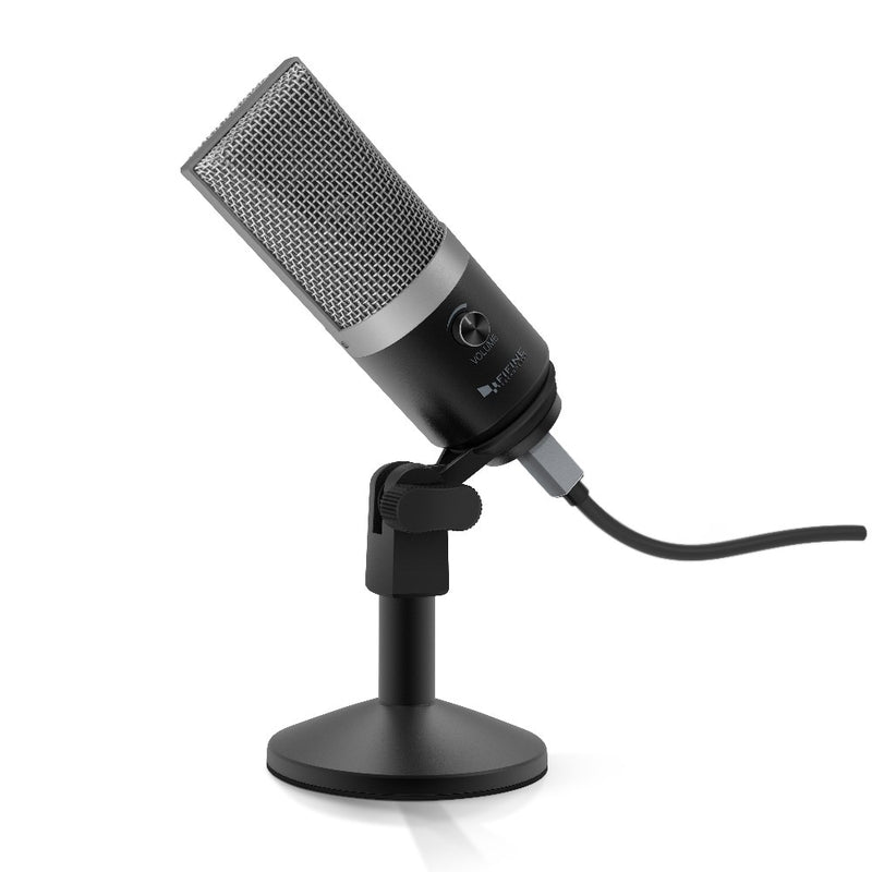FIFINE USB condenser microphone for computer professional recording MIC for Youtube Skype meeting