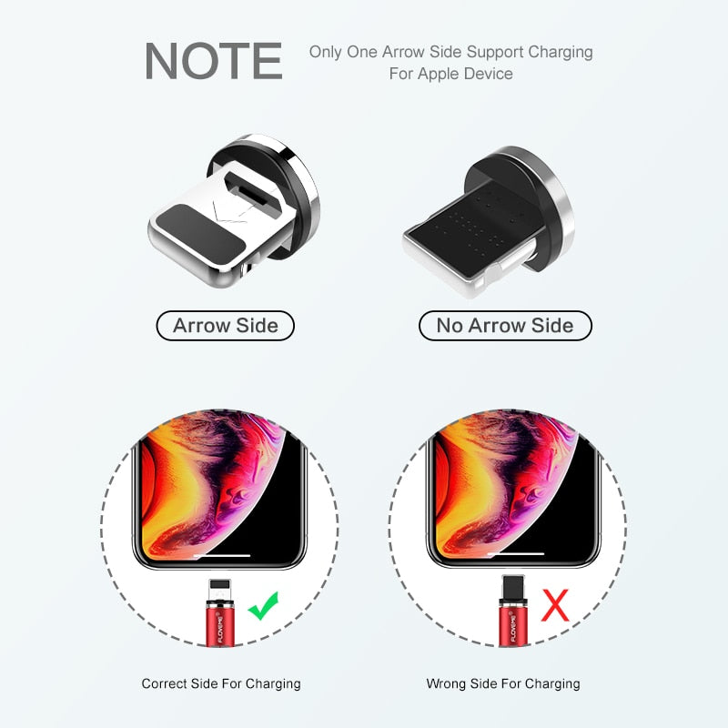 FLOVEME 1M Magnetic Charge Cable Micro USB Cable For iPhone 11 Pro Max XR Magnet Charger USB Type