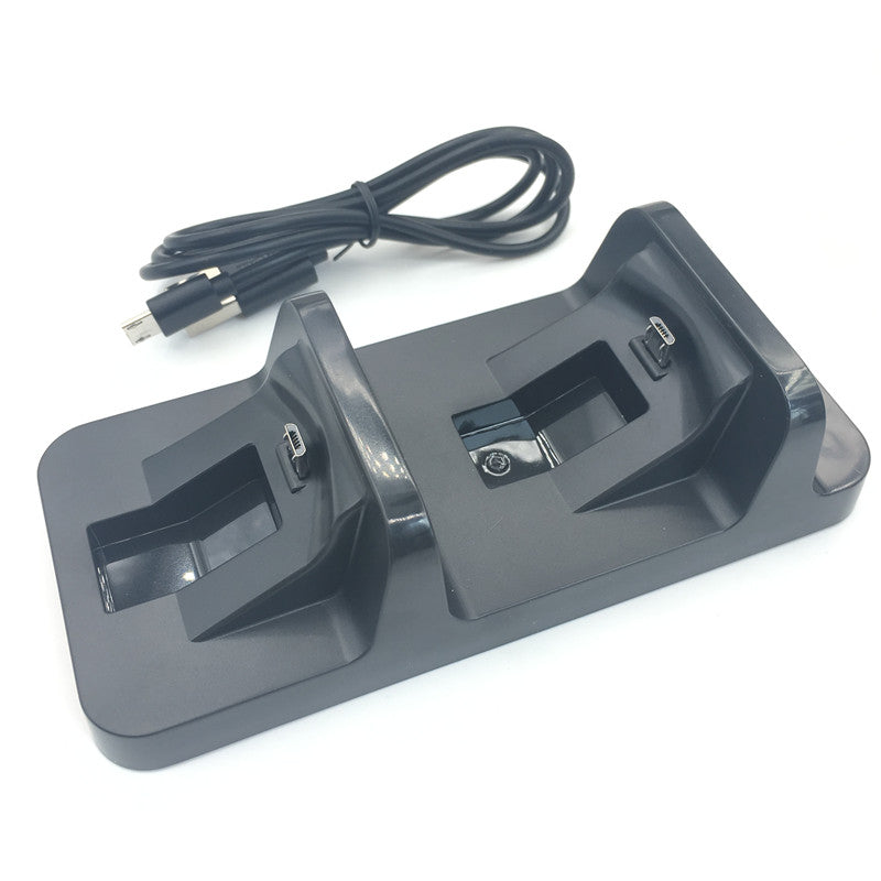 For PS4 Game Controller Dual Port USB Charging Dock Station Stand Game Handle Charger Black