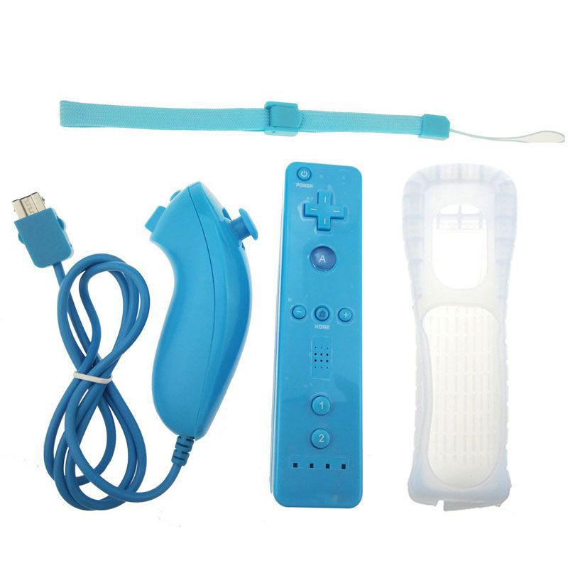 Wii Wireless Remote Controller+Nunchuk Control for Nintendo Wii Without Motion Plus Players with