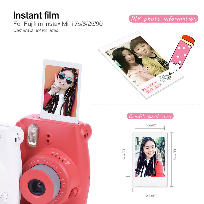 Fujifilm Instax Mini 8 9 Film 10 20 30 40 50 60 Sheets for Camera Instant Mini 7s 25 50s 90 Photo