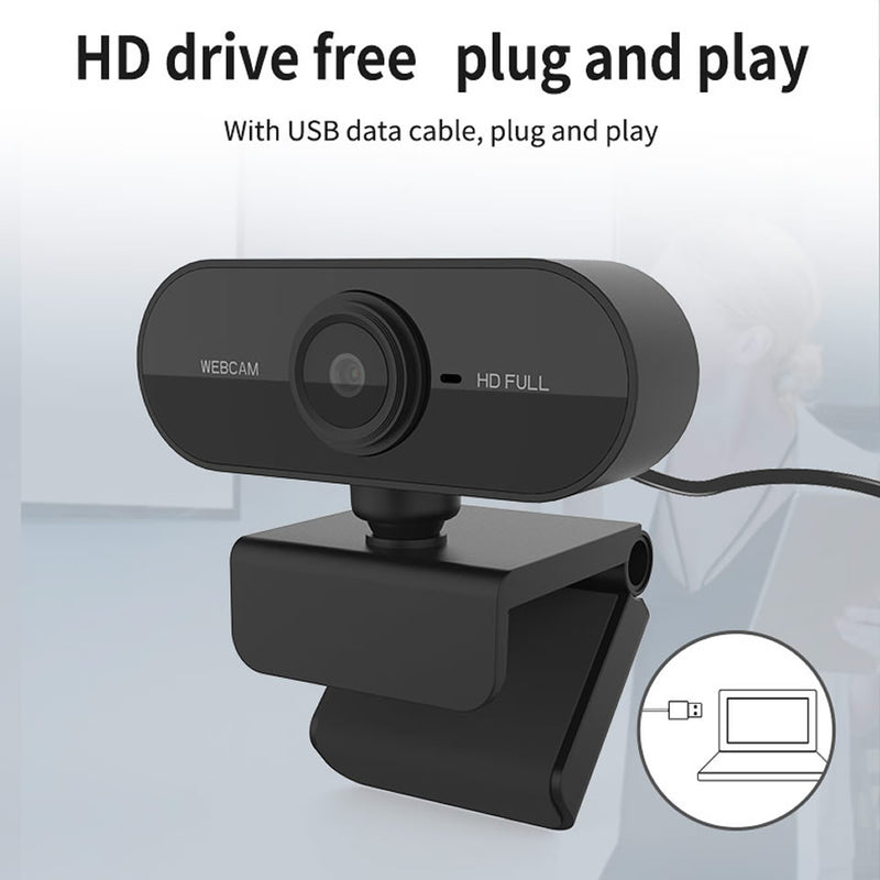 Full HD 1080P Webcam Computer PC Web Camera with Microphone Rotatable Cameras