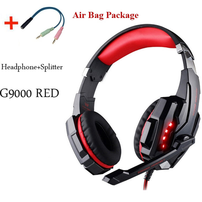 G2000 G9000 Gaming Headsets Big Headphones with Light Mic Stereo Earphones Deep Bass for PC Computer