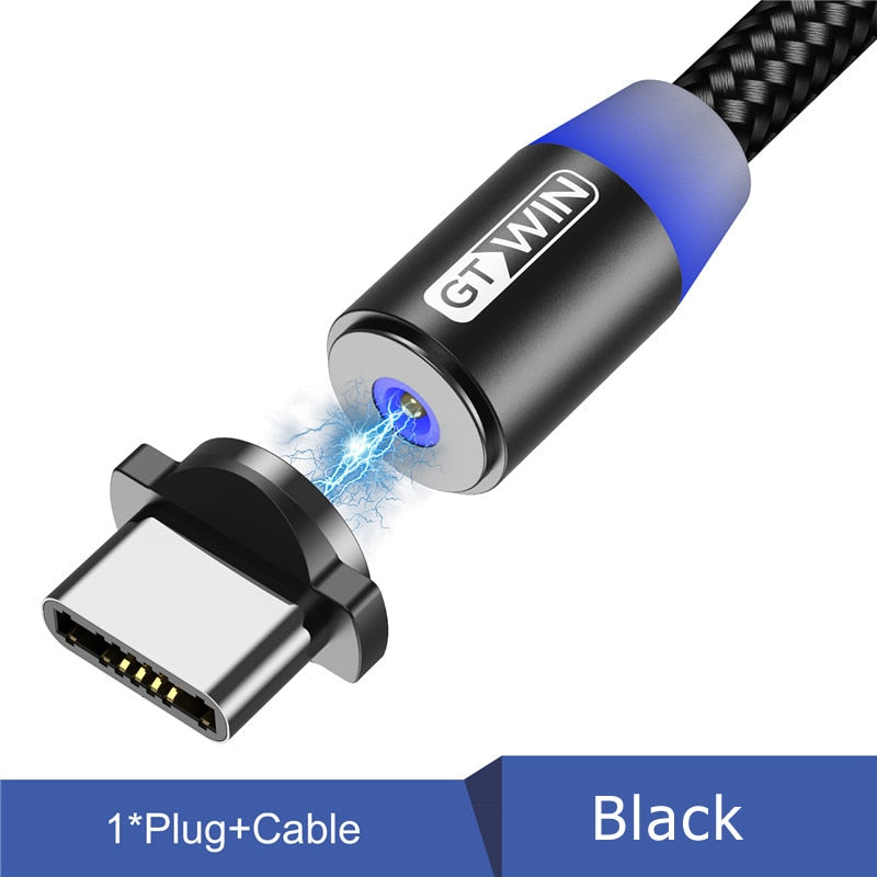 GTWIN 1m 2m 3m Magnetic Cable Micro usb Type C Fast Charging Microusb Type-C Magnetic Charge usb c