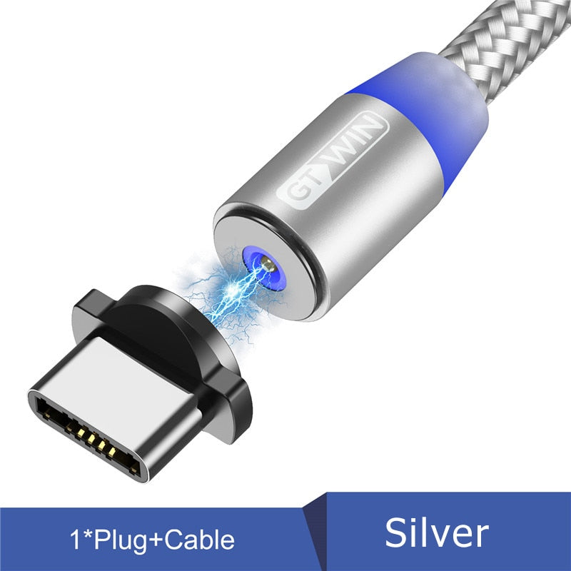 GTWIN 1m 2m 3m Magnetic Cable Micro usb Type C Fast Charging Microusb Type-C Magnetic Charge usb c