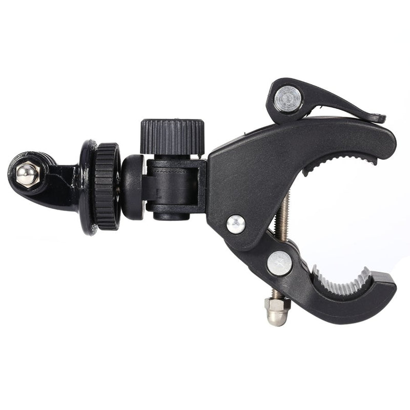 GloryStar Black Bike Bicycle Motorcycle Handlebar Handle Clamp Bar Camera Mount Tripod Adapter