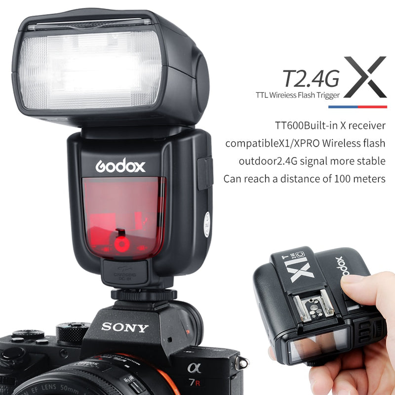 Godox TT600 2.4G Wireless GN60 Master/Slave Camera Flash Speedlite for Canon Nikon Sony Pentax
