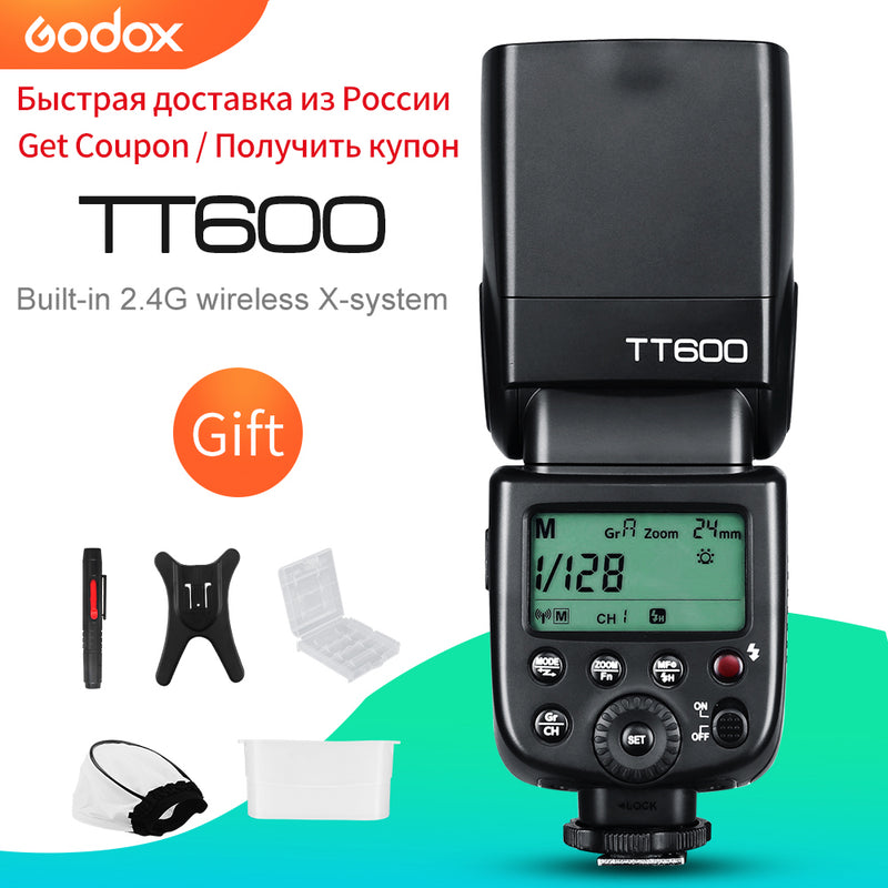 Godox TT600 2.4G Wireless GN60 Master/Slave Camera Flash Speedlite for Canon Nikon Sony Pentax