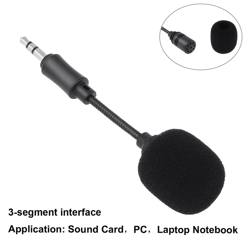 Mini 3.5mm Jack Flexible Capacitance Microphone Mic for Mobile Phone PC Laptop Notebook
